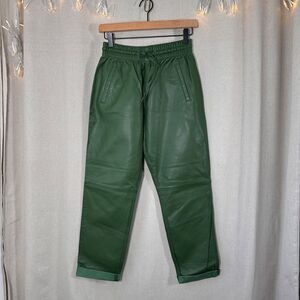 Oakwood Gift Green Sheep Leather Jogger Pants Size M